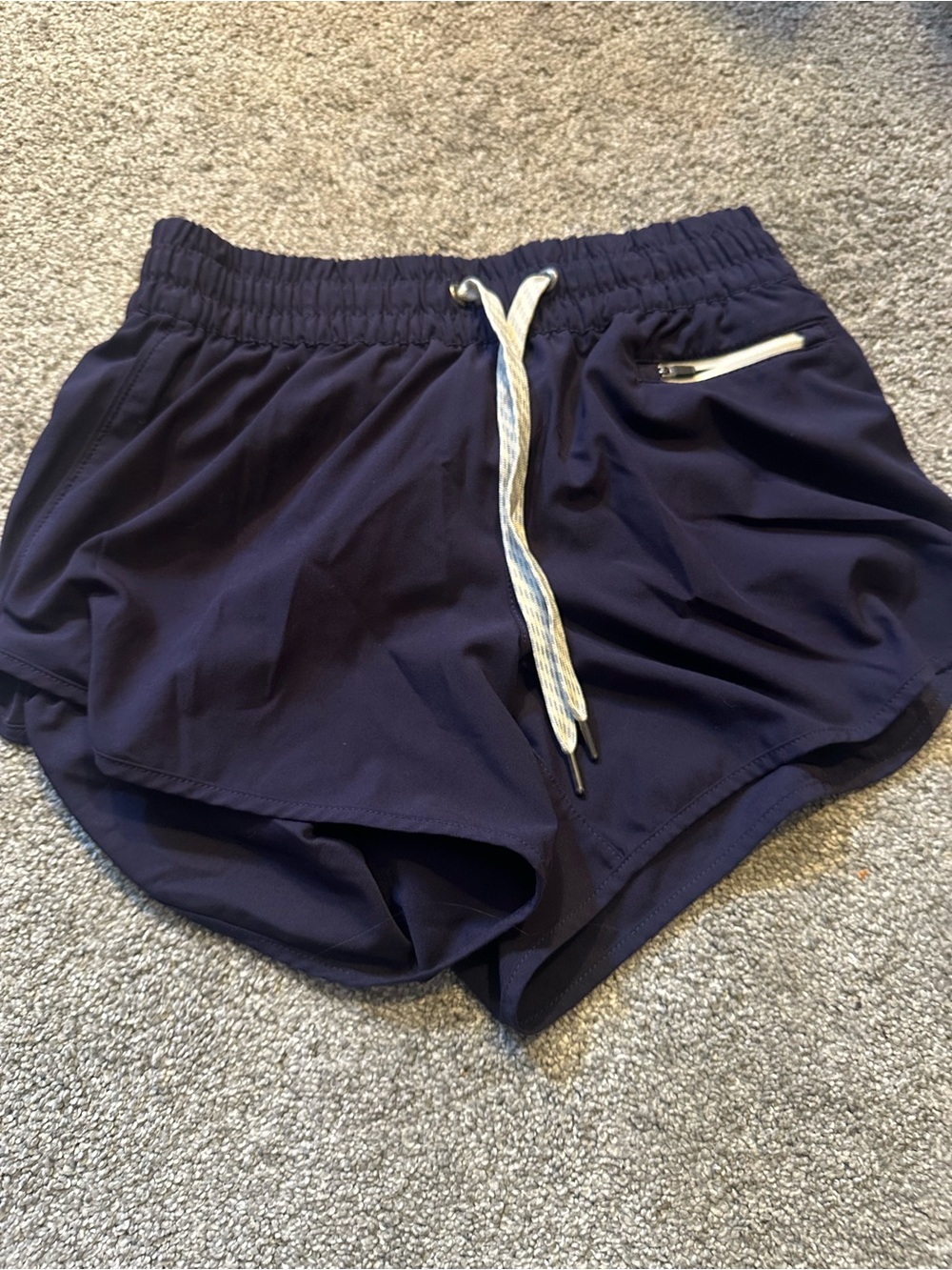 Vuori Navy Athletic Drawcord Shorts